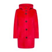 Velvet Neo Parka Jas RRD , Red , Dames