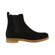 Handgemaakte Zwarte Suède Chelsea Boots National Standard , Black , He...