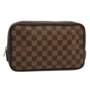 Pre-owned Canvas clutches Louis Vuitton Vintage , Brown , Dames