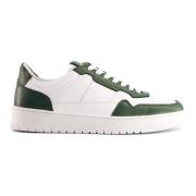 Handgemaakte Ethische Sneakers Wit Groen National Standard , Multicolo...