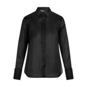 Zijden Organza Nola Shirt Zwart Max Mara , Black , Dames