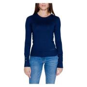 Blauw Katoenen Breigoed Vrouwen Herfst/Winter Guess , Blue , Dames