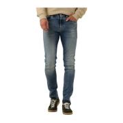 Blauwe Skinny Jeans Calvin Klein , Blue , Heren