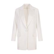 Witte Tuxedo Jas Oversize Volume Max Mara , White , Dames