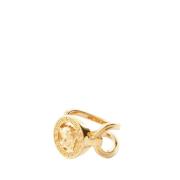 Gouden Metalen Ring - Vingerpoort Versace , Yellow , Dames