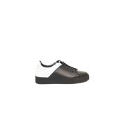 Zwart & Wit Leren Sneakers met Logo Cerruti 1881 , Black , Heren