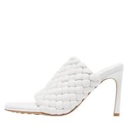 Pre-owned Leather sandals Bottega Veneta Vintage , White , Dames