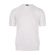 Wit Katoenen Crew Neck T-shirt Kiton , White , Heren