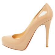 Pre-owned Leather heels Christian Louboutin Pre-owned , Beige , Dames