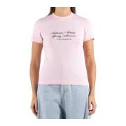 Gedrukte Dames T-shirt Vetements , Pink , Dames