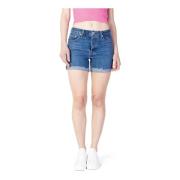 Blauwe Rits Knoop Dames Shorts Levi's , Blue , Dames