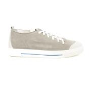 Grijze Leren Sneakers Rubberen Zool Casual Cerruti 1881 , Gray , Heren