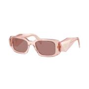 17Ws Zonnebril in perzik transparant Prada , Pink , Dames