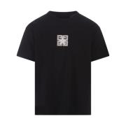 Zwart T-shirt met 4G Stars logo Givenchy , Black , Heren