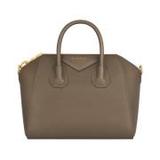 Antigona Kleine Bruine Leren Tas Givenchy , Brown , Dames