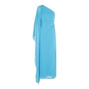 Heldere Blauwe Jurken Regular Fit Max Mara , Blue , Dames