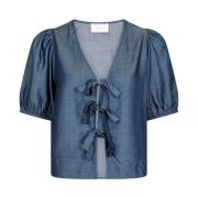 Korte Mouw Blouse Bianca Neo Noir , Blue , Dames