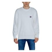 Wit effen gebreide kleding voor mannen Tommy Jeans , White , Heren