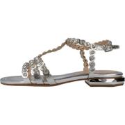 Stijlvolle Platte Sandalen CafèNoir , Gray , Dames