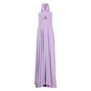 Lila Lange Jurk Boothals Mouwloos Atelier Legora , Purple , Dames