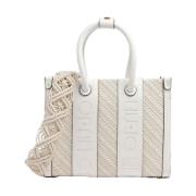 Beige Handtas met Metalen Details Liu Jo , Beige , Dames