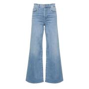 Raw Fray Palazzo Jeans Frame , Blue , Dames