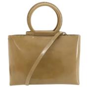 Pre-owned Leather handbags Salvatore Ferragamo Pre-owned , Beige , Dam...