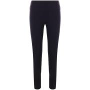 Zwarte Logo Patch Hoge Taille Broek Balenciaga , Black , Dames