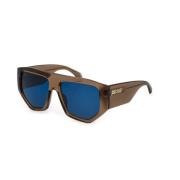 Blauwe Lens Glanzend Lichtbruine Zonnebril Just Cavalli , Brown , Unis...