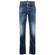 Blauwe Denim Jeans Dsquared2 , Blue , Heren