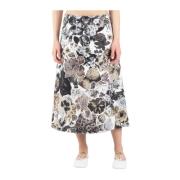 Nocturnal Flared Cotton Skirt Marni , Multicolor , Dames