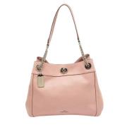 Pre-owned Leather shoulder-bags Coach Pre-owned , Pink , Dames