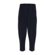 Midnight Blue Polyester Broek Issey Miyake , Blue , Heren