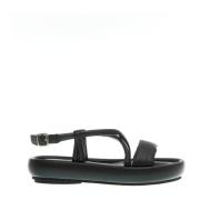 Zwarte Lage Sleehak Sandalen Patrizia Bonfanti , Black , Dames