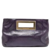 Pre-owned Leather clutches Michael Kors Pre-owned , Purple , Dames