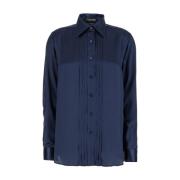 Charmeuse Zijden Shirt Tom Ford , Blue , Dames