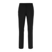 Stijlvolle Zwarte Wollen Broek Versace , Black , Heren