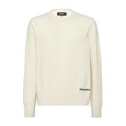 Witte Sweater Collectie Dsquared2 , White , Heren