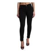 Zwarte Skinny Denim Jeans Dolce & Gabbana , Black , Dames