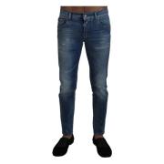 Elegante Slim Fit Italiaanse Denim Jeans Dolce & Gabbana , Blue , Here...