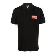 Klassieke Polo Shirt Zwart V-Hals Kenzo , Black , Heren