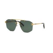 Gouden Montuur Grijze/Groene Lens Zonnebril Chopard , Yellow , Heren