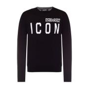 Ronde Hals Gebreide Kleding voor Mannen Dsquared2 , Black , Heren