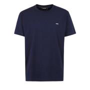 Blauw Crew-neck Katoenen T-shirt Regular Fit Dsquared2 , Blue , Heren