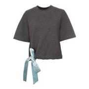 Satin Tie T-Shirt JW Anderson , Gray , Dames