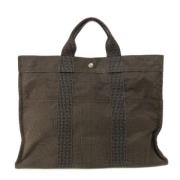 Pre-owned Canvas totes Hermès Vintage , Gray , Dames