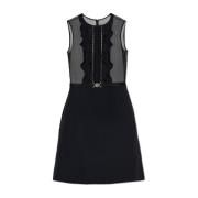 Gerimpelde Jurk Versace , Black , Dames