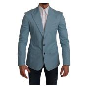 Blauwe Slim Fit Coat Jacket Martini Blazer Dolce & Gabbana , Blue , He...