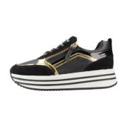 Stijlvolle Sneakers voor Mannen en Vrouwen Geox , Black , Dames