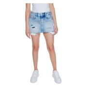 Blauwe Katoenen Rok met Ritssluiting Tommy Jeans , Blue , Dames